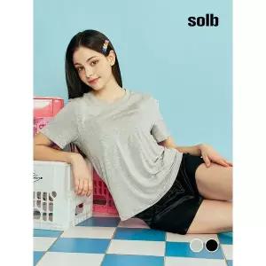 [솔브]패드내장 여성 베이직 티셔츠 SEVE105F _P341020776