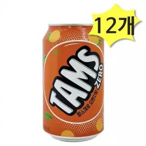 행사용 단체주문 탐스제로 오렌지향 355ml x 12개 탄산음료 제로슈가 캔음료 뚱캔