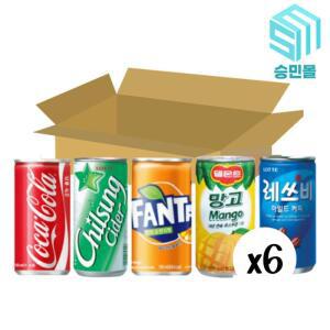 도매 미니 캔음료 코카콜라 칠성사이다 환타 밥알없는식혜 레쓰비 6캔씩 30캔 업소용