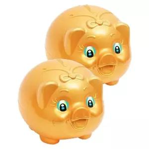 행운의 황금돼지 저금통 중 2개 1P 동전 용돈 보관 돼지캐릭터저금통 (WFGV0HN)