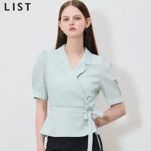 [리스트] 페미닌 벌룬 슬리브 랩 블라우스 (택가격 178000원)