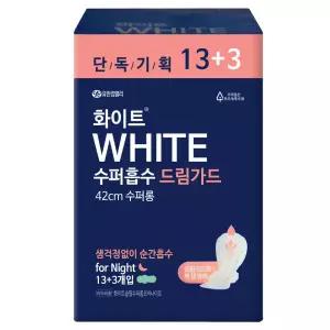 화이트오버나이트 드림가드 수퍼롱 13+3P X 1팩 42cm 오버나이트 1838232 J