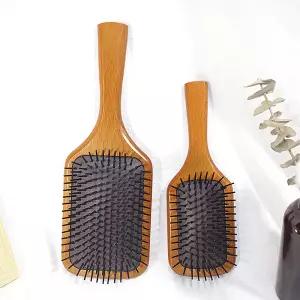 너도밤나무 쿠션빗 (청소솔 제공) / 헤어 브러쉬 두피빗 마사지 나무빗 우드 머리카락