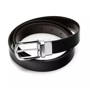 몽블랑 남성 30mm Horseshoe 양면 가죽 벨트 111080))