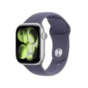 애플워치 11 GPS 42mm 실버 알루미늄 케이스 퍼플 포그 스포츠 밴드 (SM) MEU64KH/A