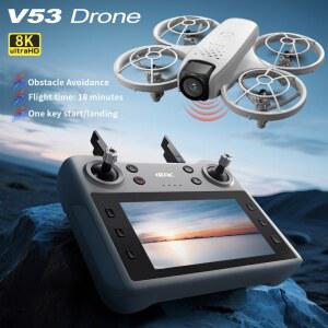 가용 HD V53 6K 4K 촬영용 드론 항공기 탑재 항공 FPV 장애물 쿼드콥터 WIFI 8K 카메라 기능 회피