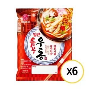 한일식품 본고장 얼큰유부우동 234.2g x 6개