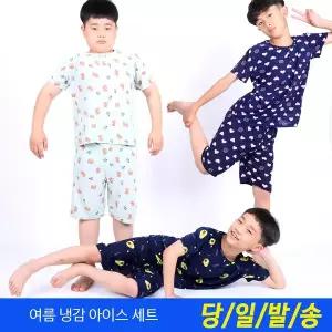 [아웃도어스/미루나무]꼬만스타 아동용 쿨 냉감 잠옷 아이스 파자마 상하세트