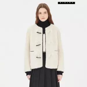 시슬리 토글 버튼 시어링 퍼 자켓 SALE32361IV 516837