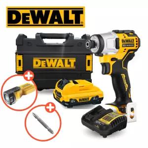 디월트 12V 컴팩트 임팩 드라이버 DCF801D1 2.0Ah 배터리 1개 세트 랜턴+양날비트