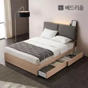 [베드리움] 블링 센서 LED 수납침대 (SS) + NEW 노블아워 코어 서포트 유로탑