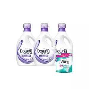 다우니 세제 냄새딥클린 퍼플 1.9L 3개 + 액체형 실내건조 1개 증정