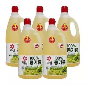 백설 콩기름 대두유 1.8L x 5개