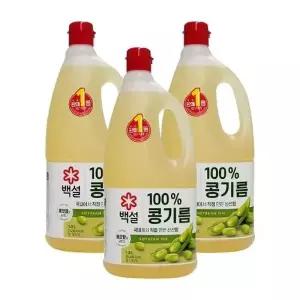 백설 콩기름 대두유 1.8L x 3개