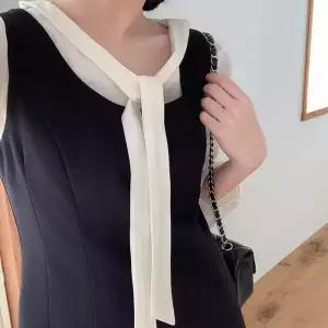 [코코블랑] [코코메이드]드뮤 타이 블라우스