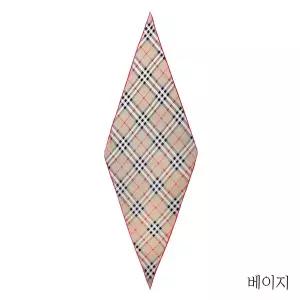 {버버리} 다이아몬드 체크 실크 스카프