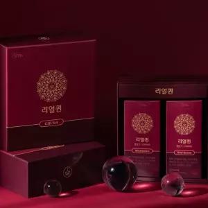 [롯데백화점]지알앤 [GRN] 리얼퀸 선물세트+쇼핑백 (60정*2병)