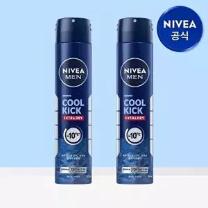[니베아]니베아 맨 데오드란트 스프레이 쿨 킥 200ml 2개