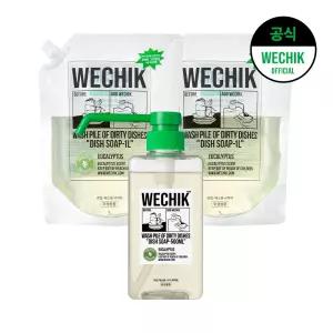 위칙 멀티플 주방 세제 500ml 1개 + 리필 1L 2개