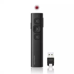 나비 NV203-BPT200 블랙 블루투스 RF 무선 2.4G 100m 프리젠터 레드 레이저 포인터 하이브리드 수신기 웹툰