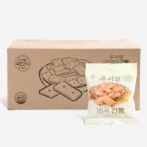 삼육 우리밀 16곡 건빵 대용량 사무실 간식 탕비실 25g, 100개