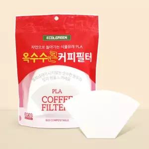 100매(50매x2팩) 펄프냄새,미세프라스틱 없는 칼리타 커피필터 여과지 4-7인용 핸드드립필터
