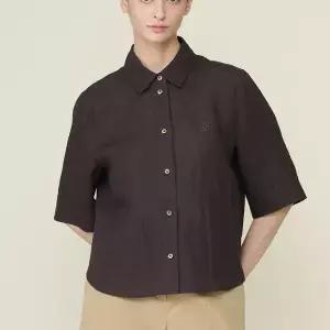 [BCBG]O 쿨 린넨 블라우스 B6B4B427 74_US