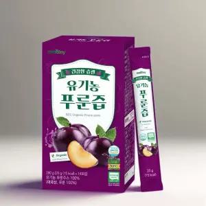 푸룬주스 쾌변 유기농 변비 푸룬즙 스틱 20g 14포, 1개 첨가물 방부제 없이