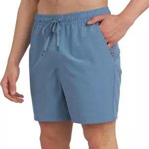 퀵실버 남성 레귤러 핏 스트레치 허리 워터 프렌들리 액티브 하이브리드 반바지(S-XXL) Medium Blue Shadow