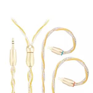 SYRNARN 0.78mm 2핀 스테레오 케이블 7N 고전도성 구리 6N 실버 코팅 OCC 및 2PIN Audeze iSINE10 64