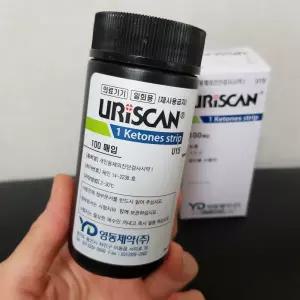 URISCAN 영동 소변검사 케톤 검사지 유리스캔 1종 케톤체 유린 스틱 100매