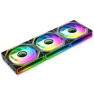 감마 F12 UNI 120mm PC 팬 데이지 체인 컴퓨터 케이스 냉각 차세대 인피니티 미러 플로우링 ARGB 조명 효과