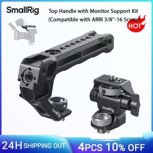 모니터 마운트 키트가 포함된 SmallRig 탑 핸들, ARRI용 3/8-16 위치 지정 구멍, 1/4-20 360도 ° 회전 및