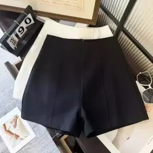 여자 팬츠 그레이 가림 와이드 일자 A라인 정장 봄여름 반 하이웨스트 핫팬츠 슬림핏 BE2