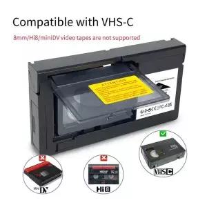 1월 C 카세트 변환기 VHSC SVHS-C 어댑터용 8mm/MiniDV/Hi8용 아님