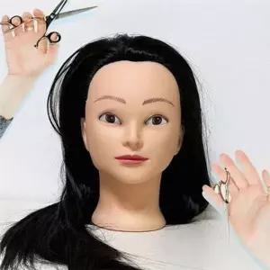미용 연습 가발 머리길이63cm 헤어 연습 마네킹 시험용 인모 통가...