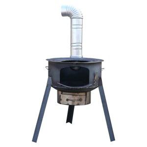 전원 주택 아궁이 불멍 장작 미니 옛날 세트 큐 스토브 화로대불멍 52cm 접이식