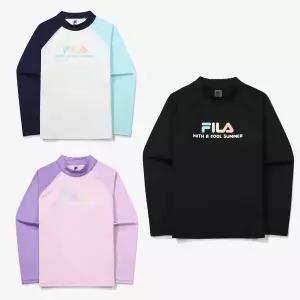 [하프클럽/휠라]휠라 키즈 라글란 아쿠아 긴팔 래쉬가드 FK2RTF2A01X