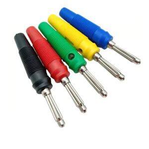 10PCS 4mm 32A 솔더리스 측면 스택형 바나나 플러그 고전류 절연 슈라우드 커넥터
