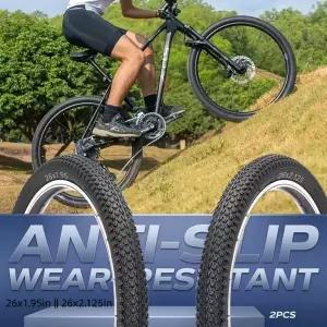 2PC 26 인치 자전거 타이어 26x1.95 26x2.125 MTB 산악 자전거 타이어 도로 오프로드용 미끄럼 방지 내마모