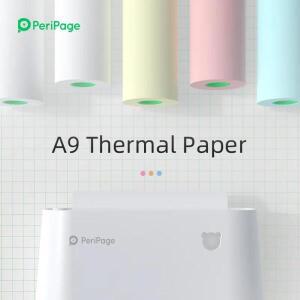 PeriPage 56x30 77x30mm 감열 포켓 미니 무선 프린터 A9 반투명 컬러 용지 용 라벨 스티커