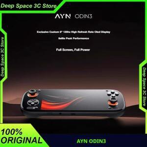 AYN Odin3 휴대용 게임기 6인치  120Hz AMOLED 화면 8000mAh 홀 이펙트 조이스틱/트리거 콘솔
