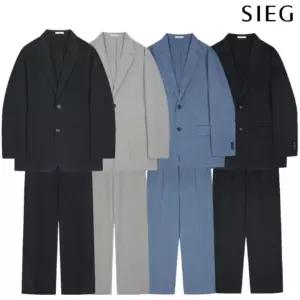 [지이크](대전신세계)26S/S 남자정장 봄여름 네이비 블랙 하객룩 슬림 레귤러 세미 스판 셋업 남성수트
