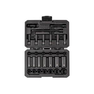 TEKTON 6CM 4인치 드라이브 얕은 6포인트 임팩트 소켓 세트 케이스 포함 29피스 32 11 16인치 SID90401