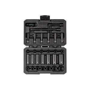 TEKTON 6CM 4인치 드라이브 얕은 12포인트 임팩트 소켓 세트 케이스 포함 29피스 6CM 32 11 16인치 SID90404