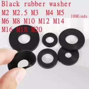 M2 M3 M20 검정색 실리콘 고무 씰링 저항성 오링 가스켓 소프트 내열성 오일 파이프 M2X4X1 50PCS