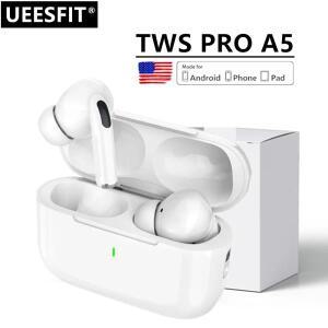 UEESFIT TWS 무선 블루투스 이어폰 능동형 소음 차단 ANC 스포츠 헤드폰 마이크가 있는 HiFI 스테레오 사운