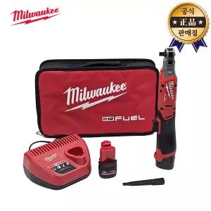 밀워키 충전임팩라쳇렌치 M12 FIR38G2-252B 2.5Ah 배터리2개 9.5mm 12V