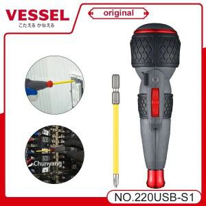 VESSEL 프랜차이즈 드라이버 시리즈 NO.220USB-S1NO.220USB-6CNO.220USB-1C 전기 드라이브 충전식 드라이버