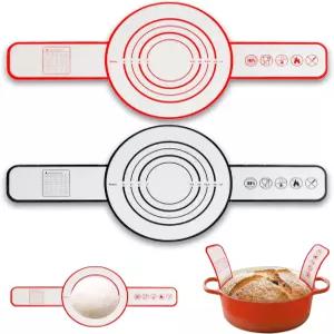 더치 오븐 베이킹 매트용 실리콘 빵 슬링과 긴 손잡이 사워도우 용품 논스틱 재사용 가능 내열 식품 등급